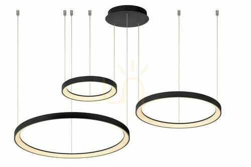 Verifica Pendul Lucide VIDAL negru metal LED 120W 78 cm 46403/99/30