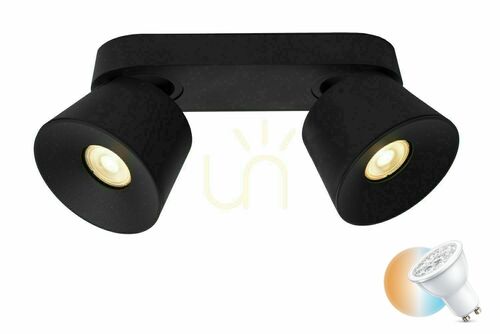 Verifica Plafonieră Lucide TRIGONO negru metal GU10 2x40W 09935/02/30