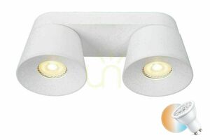 Plafoniera Lucide TRIGONO alb metal LED GU10 2 becuri 09935/02/31 small 0
