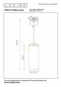 Lampă suspendată Lucide Track Floris neagră GU10 LED, aluminiu, 5.6 cm, 09955/01/30 small 2