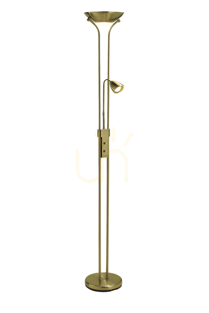 Bodenlampe Markslojd Detroit 111242 braun Metall 2-flammig Dimmer 180 cm