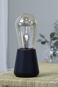 Lampă de masă Markslojd Brooke amber negru metal sticlă 42 cm 108416 small 1