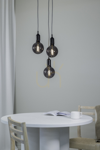 Verifica Pendul Markslojd BRONX 3 becuri negru metal 25 cm 108452
