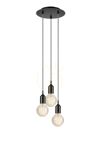 Verifica Pendul Markslojd BRONX 3 becuri negru metal 25 cm 108452