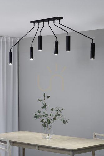 Verifica Plafoniera Markslojd Ramus 6x25W negru metal 192 cm 108508