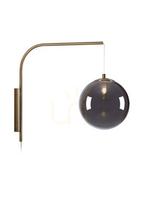 Aplica de perete Markslojd Dione 108419 smoke alama antichizata metal sticla small 0