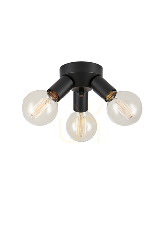 Verifica Plafon Markslojd Mazzo 3 becuri negru metal 21 cm 108549