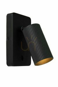 Aplică neagră Lucide CLUBS 1xGU10 cu întrerupător 09239/11/30 small 0