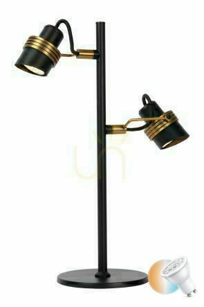 Verifica Lampă de masă Lucide Tundran negru auriu LED retro 45 cm 34544/02/30