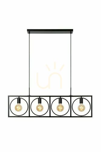 Verifica Pendul Lucide SUUS negru metal vintage 4xE27 00427/04/30