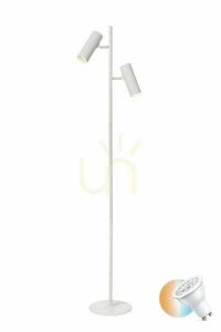 Lampă de podea Lucide CLUBS albă din aluminiu 2×GU10 140 cm 09739/02/31 small 0