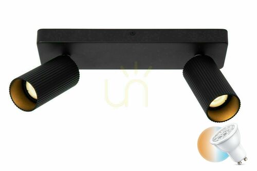 Verifica Plafonieră Lucide CLUBS 2xGU10 neagră aluminiu 09939/02/30