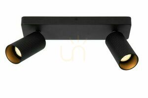 Plafonieră Lucide CLUBS 2xGU10 neagră aluminiu 09939/02/30 small 6