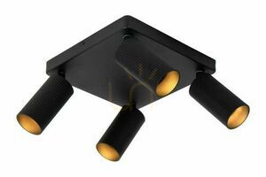 Plafonieră Lucide CLUBS neagră 4xGU10 LED CCT 24 cm 09939/14/30 small 5