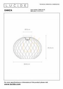 Plafonieră Lucide DANZA neagră metal 40 cm E27 21128/40/30 small 3