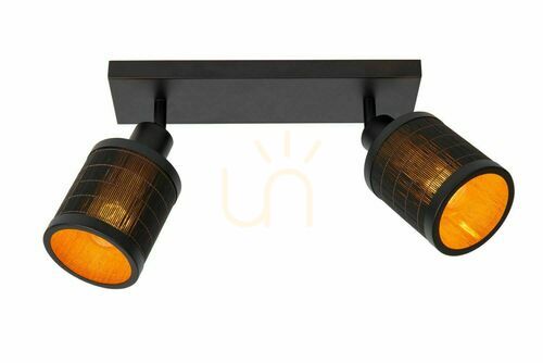 Verifica Plafon Lucide TAGALOG negru lemn metal Japandi 2xE27 21929/02/30