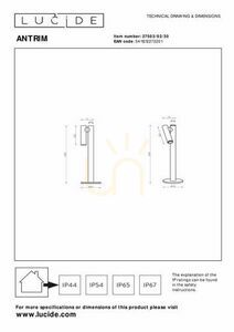 Lampă de birou Lucide ANTRIM LED tactilă neagră 27503/02/30 small 5