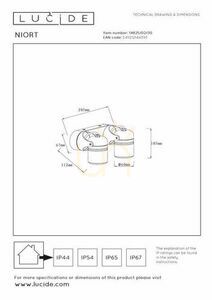Lampa de perete exterior Lucide NIORT neagră aluminiu IP44 14825/02/30 small 5