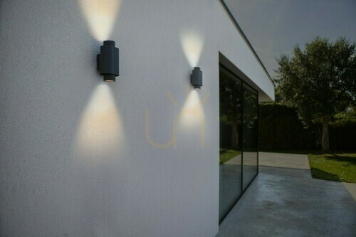Verifica Aplică de exterior Lutec CYPRES 6604002118 gri închis 2×GU10 IP44