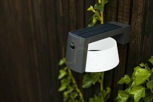 Verifica Aplică solară de exterior Lutec Moon LED cu senzor de mișcare, gri, 6906001118