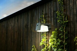 Lampă de perete exterior solară LED Lutec Moon gri cu senzor de mișcare 6906001118 small 3