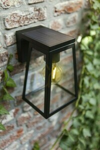 Lampă de perete exterior solară Lutec FIA, negru, cu senzor de mișcare 6990901012 small 2