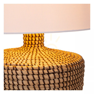 Lampă de masă Lucide AMBALA din iarbă de mare și in, natur/alb, E27, Ø35 cm, 10551/81/73 small 4