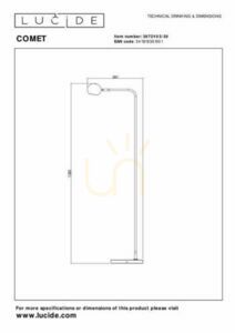 Lampă de podea Lucide COMET LED neagră 136 cm 36721/03/30 small 3