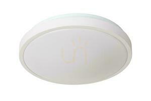Plafonieră de baie Lucide DASHER LED cu senzor de mișcare și crepuscular, albă, Ø 34,8 cm, 18 W, IP44, 79110/35/31 small 1