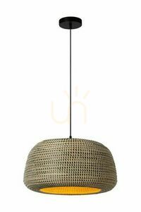 Lampă suspendată Lucide MADUKA seagrass maro 47 cm 10450/47/43 small 0