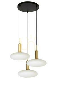 Lampă suspendată Lucide SINGALA aurie sticlă metal E27 3 becuri 55 cm 25413/13/02 small 1