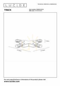 Conector bara bus Lucide TRACK LAYER X 09950/08/30 negru monofazat plastic small 3