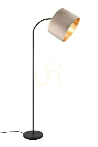 Verifica Lampadar Trio JULIETA cu abajur din catifea bej, negru E27 419090144