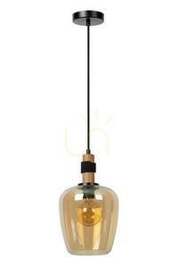 Pendul Lucide ILONA negru sticlă retro 22 cm 45408/22/62 small 1