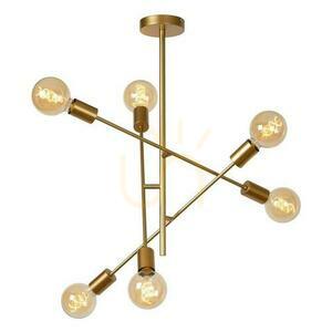 Plafoniera Lucide Lester aurie metal vintage 6xE27 21119/06/02 small 4
