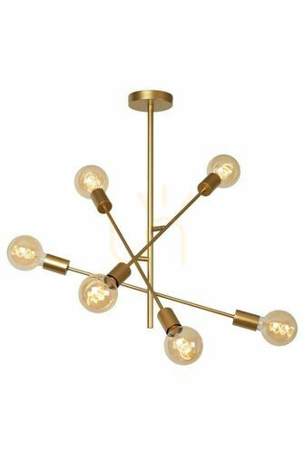 Verifica Plafoniera Lucide Lester aurie metal vintage 6xE27 21119/06/02