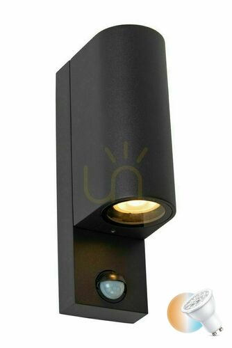 Verifica Aplica exterior Lucide Zaro neagra aluminiu IP65 GU10 LED 2 becuri 69803/02/30