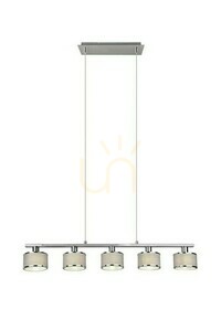 Lampă suspendată Trio KAPRUN 311600506 crom și gri, 92 cm, 5×E14 small 1