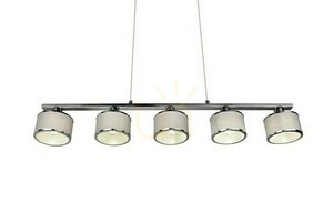 Lampă suspendată Trio KAPRUN 311600506 crom și gri, 92 cm, 5×E14 small 3