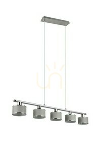 Lampă suspendată Trio KAPRUN 311600506 crom și gri, 92 cm, 5×E14 small 4