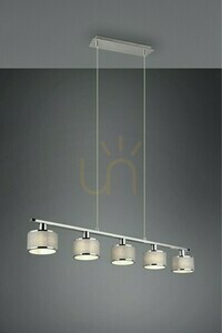 Lampă suspendată Trio KAPRUN 311600506 crom și gri, 92 cm, 5×E14 small 6