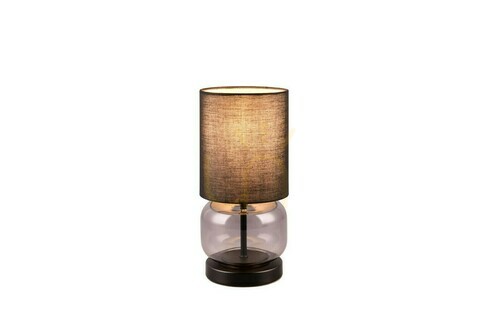 Verifica Lampă de masă Trio ELIO 517800154 neagră, sticlă fumurie, E27