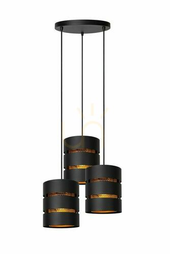 Verifica Pendul Lucide ROSAS 21433/13/30 negru auriu metal, 3 becuri, 43 cm