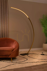 Lampă de podea arcuită LED Lucide CURVE, auriu mat și marmură neagră, 192 cm, 44700/11/02 small 4