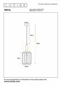 Pendul Lucide RAFAL 45492/01/36 gri pâslă Japandi E27 20 cm small 7