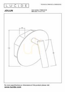 Aplica LED Lucide JOLIJN neagră metal 2W 145 lm 3000K 77288/03/30 small 5