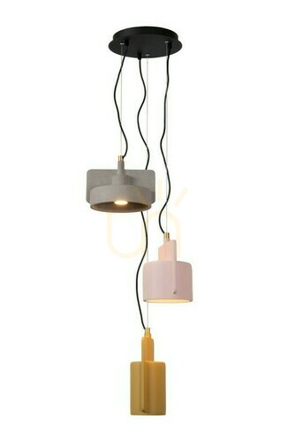 Verifica Pendul Lucide Ninja 3xE27 negru beton Japandi