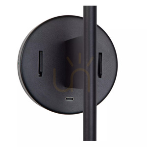 Aplică Lucide MAGIC neagră cu abajur din in, E27 + LED 3 W, USB-C 68211/82/30 small 7