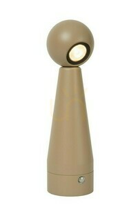Veioză fără fir Lucide IPSOS 33500/03/41, LED 3 W, 250 lm, 2700 K, taupe, 22 cm, încărcare USB small 0
