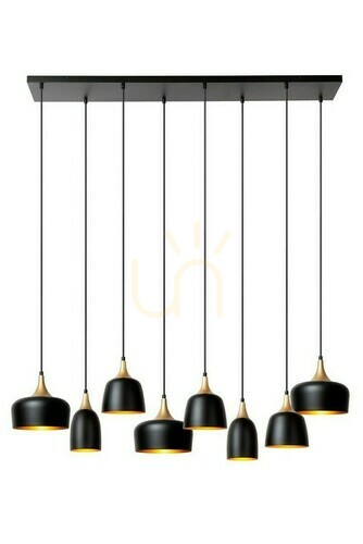 Verifica Pendul Lucide Chayanne negru, aluminiu, 8 becuri, E14, modern